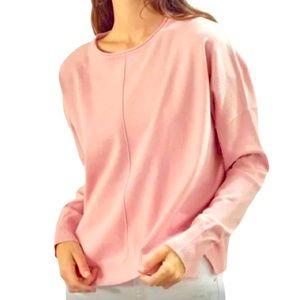 &Merci- Pale Pink Lightweight Crewneck Sweater